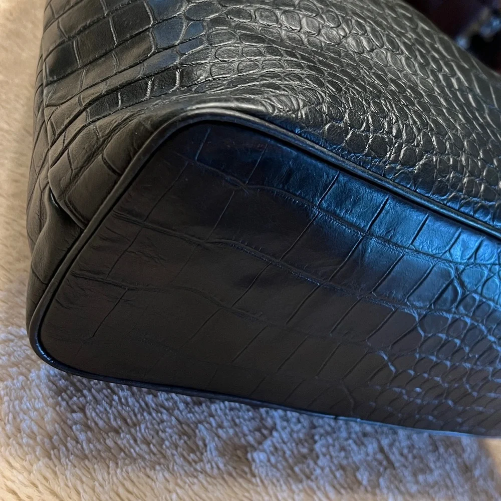 DONALD J. PLINER Crocodile Embossed Leather Bag - Picture 13 of 16